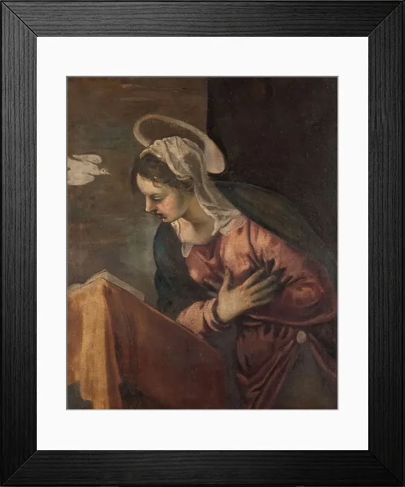Framed Print : Virgin from the Annunciation to the Virgin, 1560-1585. Creator: Jacopo Tintoretto Framed Print : Virgin from the Annunciation to the Virgin, 1560-1585. Creator: Jacopo Tintoretto