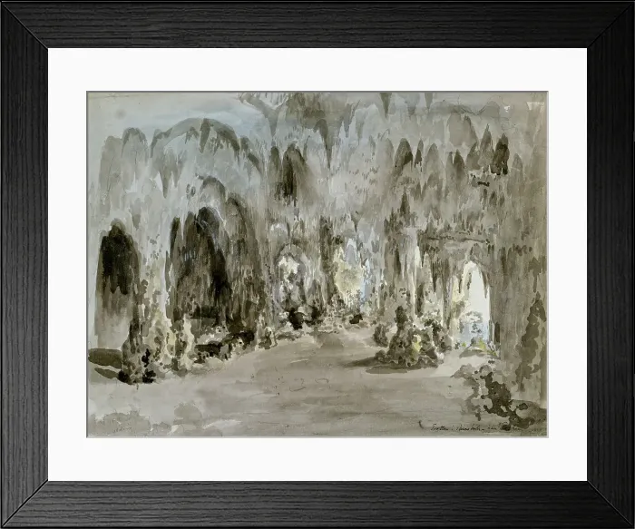 Framed Print : The Cave of Painshill. Creator: Elias Martin Framed Print : The Cave of Painshill. Creator: Elias Martin