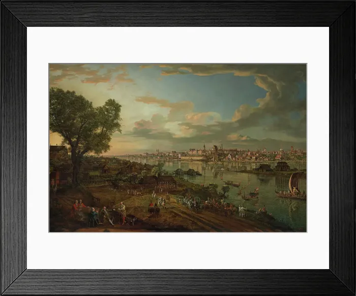 Framed Print : View of Warsaw from the side of the Praga District, 1770. Creator: Bellotto, Bernardo (1720-1780) Framed Print : View of Warsaw from the side of the Praga District, 1770. Creator: Bellotto, Bernardo (1720-1780)