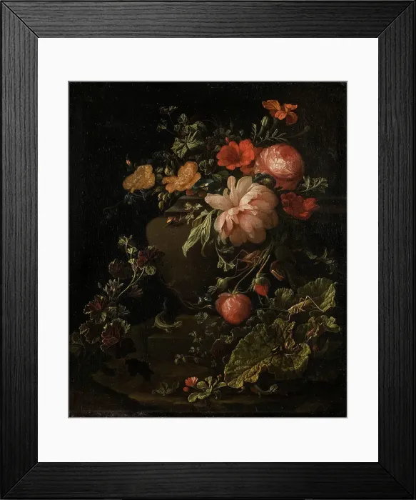 Framed Print : Flowers, Lizards and Insects, late 17th-early 18th century. Creator: Elias Van Den Broeck Framed Print : Flowers, Lizards and Insects, late 17th-early 18th century. Creator: Elias Van Den Broeck