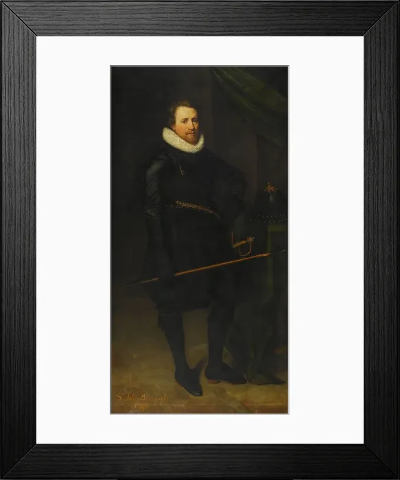 Framed Print : Portrait of Sir John Burroughs (1587-1627), c.1620-c.1623. Creator: Jan Anthonisz van Ravesteyn Framed Print : Portrait of Sir John Burroughs (1587-1627), c.1620-c.1623. Creator: Jan Anthonisz van Ravesteyn