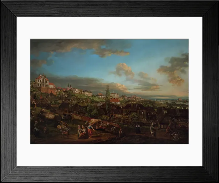 Framed Print : View of Warsaw with the Ordynacki Palace, 1772. Creator: Bellotto, Bernardo (1720-1780) Framed Print : View of Warsaw with the Ordynacki Palace, 1772. Creator: Bellotto, Bernardo (1720-1780)