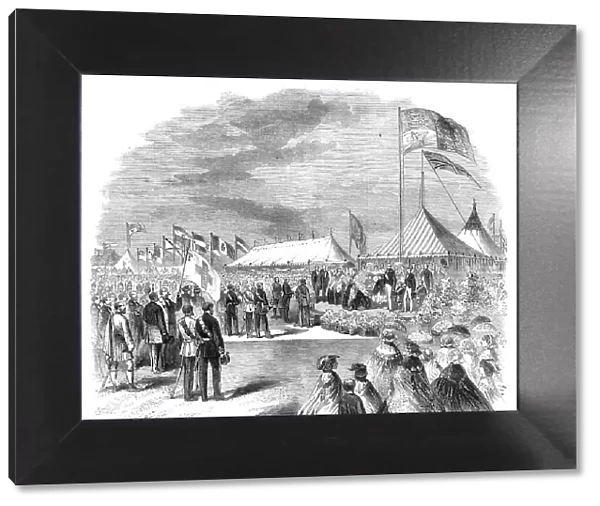 Inauguration of the National Rifle Match - the Queen receiving the address of the Nationa... 1860. Creator: Unknown