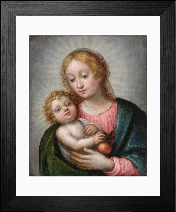 Framed Print : Virgin and Child. Creator: Caccia, Orsola Maddalena (1596-1676) Framed Print : Virgin and Child. Creator: Caccia, Orsola Maddalena (1596-1676)