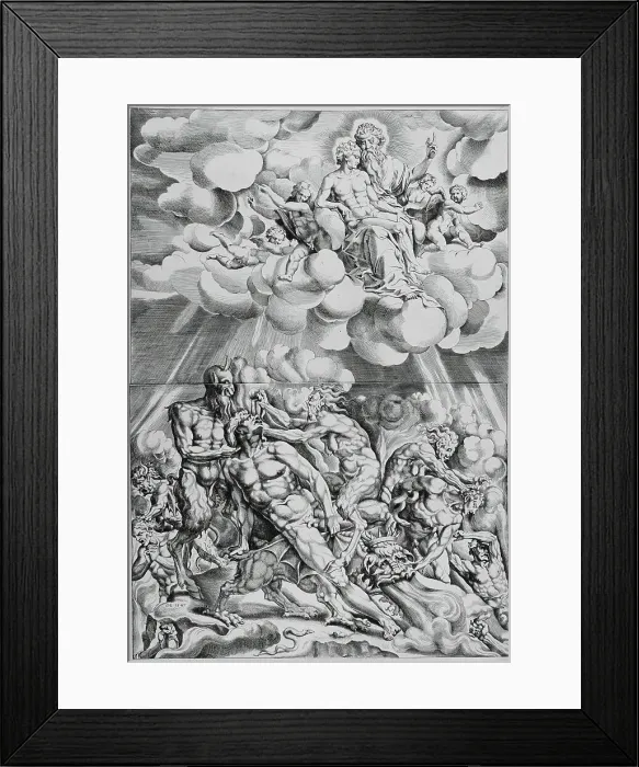 Framed Print : Lazarus in Heaven and the Rich Man in Hell, 1547. Creator: Cornelis Bos Framed Print : Lazarus in Heaven and the Rich Man in Hell, 1547. Creator: Cornelis Bos