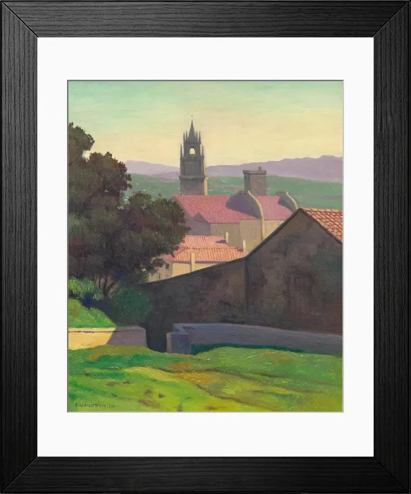 Framed Print : Vue d'Avignon, 1920. Creator: Vallotton, Felix Edouard (1865-1925) Framed Print : Vue d'Avignon, 1920. Creator: Vallotton, Felix Edouard (1865-1925)