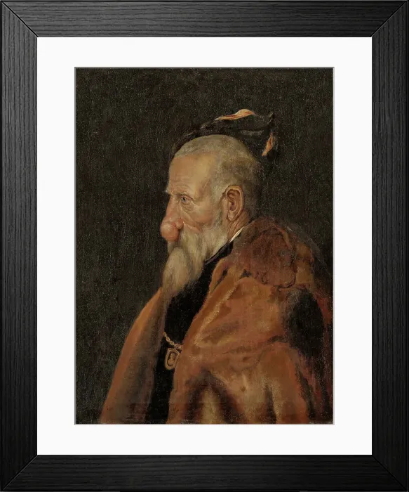Framed Print : Old man with a growth on his nose, 1709. Creator: Erik Larsson Sparre Framed Print : Old man with a growth on his nose, 1709. Creator: Erik Larsson Sparre