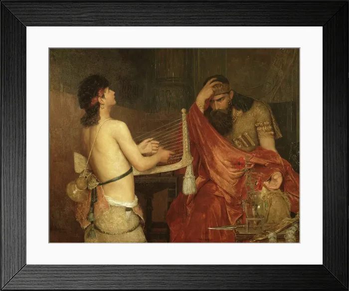 Framed Print : David and Saul, 1878. Creator: Ernst Josephson Framed Print : David and Saul, 1878. Creator: Ernst Josephson