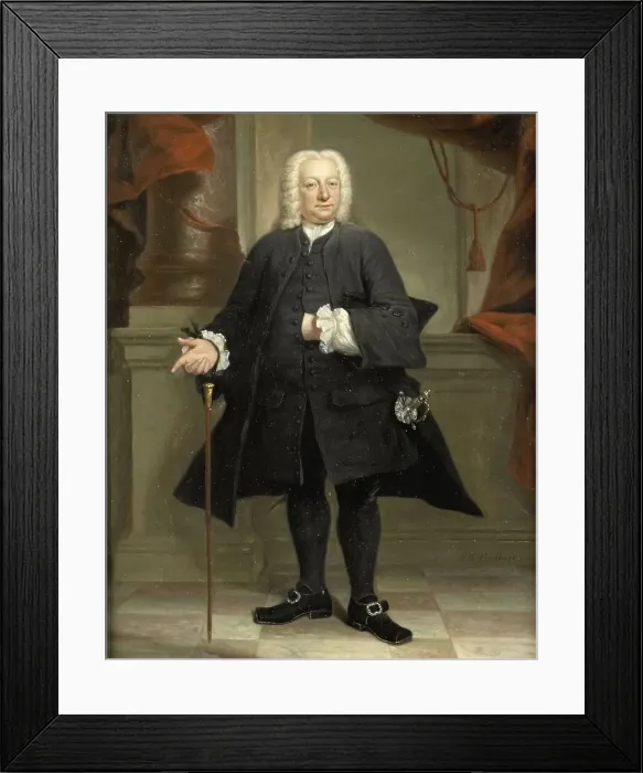 Framed Print : Portrait of a Man, 1744. Creator: Jan Maurits Quinkhard Framed Print : Portrait of a Man, 1744. Creator: Jan Maurits Quinkhard