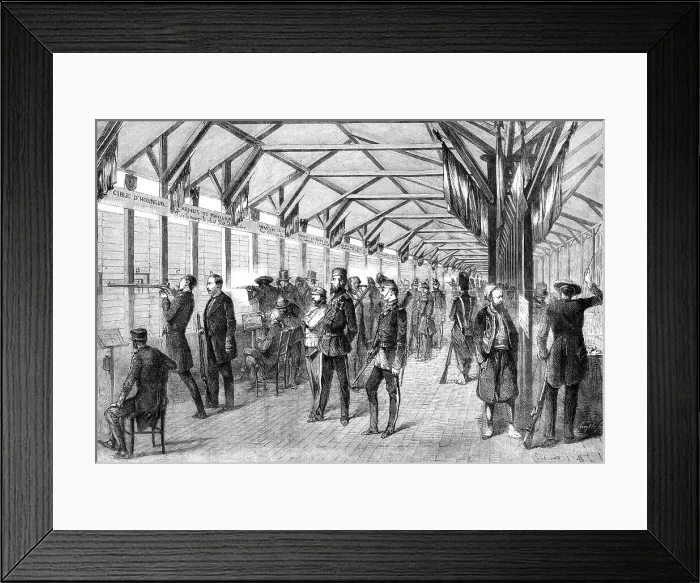 Framed Print : The recent Tir National at Vincennes, near Paris - from a drawing by J. A. Beaucé, 1860. Creator: Smyth Framed Print : The recent Tir National at Vincennes, near Paris - from a drawing by J. A. Beaucé, 1860. Creator: Smyth