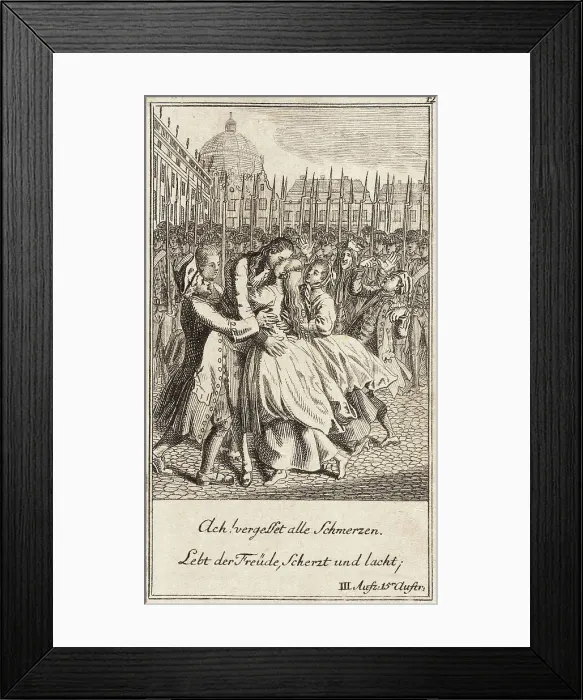 Framed Print : Plate 12 from The Deserter by Sedaine, 1775. Creator: Daniel Berger Framed Print : Plate 12 from The Deserter by Sedaine, 1775. Creator: Daniel Berger