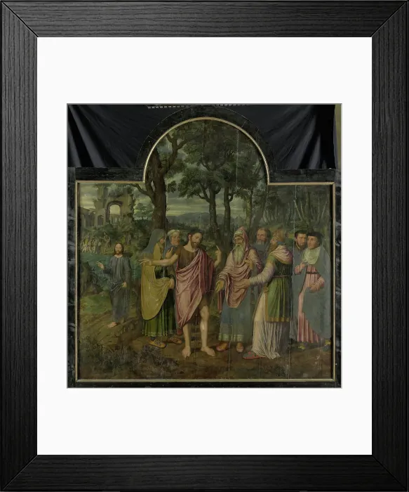 Framed Print : Triptych with Scenes from the Life of St John the Baptist, 1557. Creator: Jan van Coninxloo the Younger Framed Print : Triptych with Scenes from the Life of St John the Baptist, 1557. Creator: Jan van Coninxloo the Younger