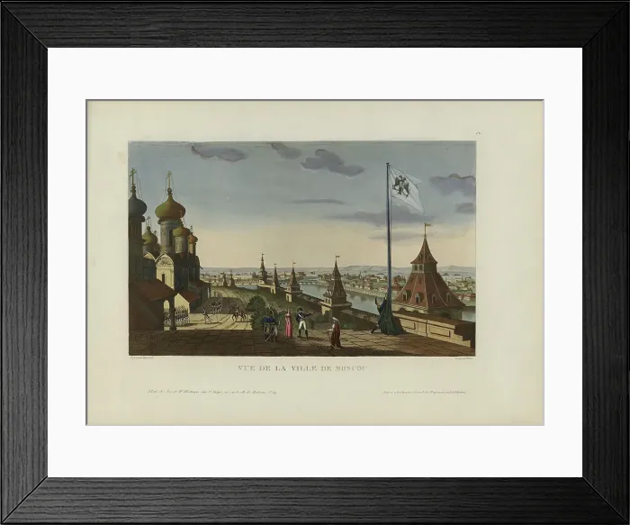 Framed Print : Vue de la ville de Moscou, 1817-1824. Creator: Courvoisier-Voisin, Henri (1757-1830) Framed Print : Vue de la ville de Moscou, 1817-1824. Creator: Courvoisier-Voisin, Henri (1757-1830)