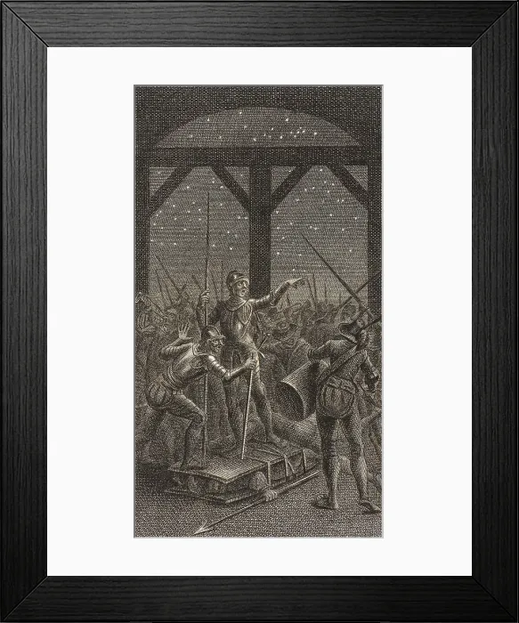 Framed Print : Plate XV from Life and Adventures of the Knight Don Quixote de la Mancha, 1780. Creator: Daniel Berger Framed Print : Plate XV from Life and Adventures of the Knight Don Quixote de la Mancha, 1780. Creator: Daniel Berger