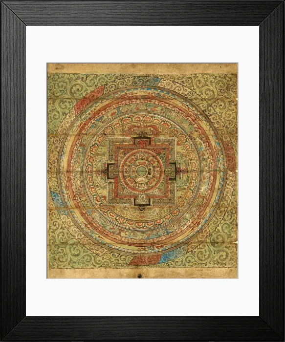 Framed Print : Mandala, 17th-18th century. Creator: Unknown Framed Print : Mandala, 17th-18th century. Creator: Unknown