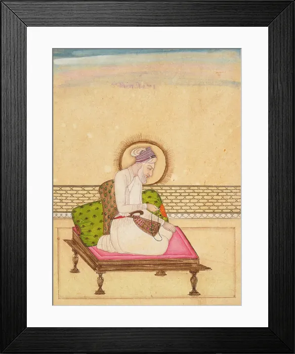 Framed Print : Emperor Aurangzeb (reigned 1658-1707), c1725. Creator: Unknown Framed Print : Emperor Aurangzeb (reigned 1658-1707), c1725. Creator: Unknown