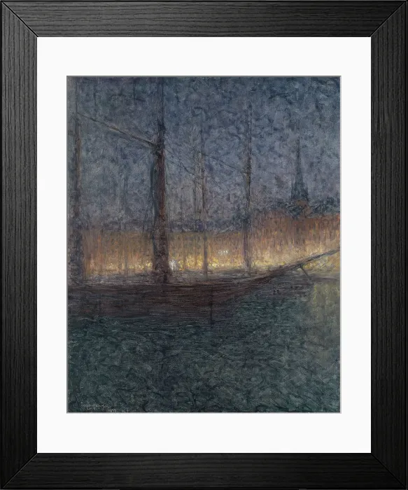 Framed Print : Evening in Kornhamnstorg, Stockholm, 1897. Creator: Eugène Jansson Framed Print : Evening in Kornhamnstorg, Stockholm, 1897. Creator: Eugène Jansson