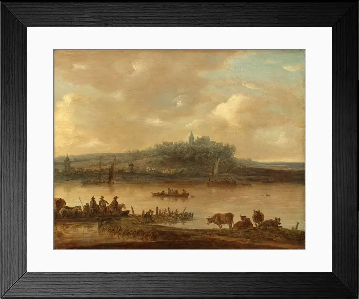 Framed Print : View of the Rhine and the Elterberg, after 1645. Creator: Unknown Framed Print : View of the Rhine and the Elterberg, after 1645. Creator: Unknown