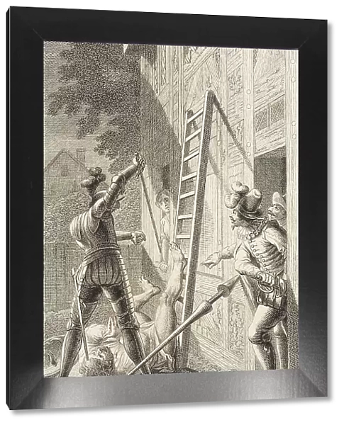 Plate XIX from Life and Adventures of the Knight Don Quixote de la Mancha, 1780. Creator: Daniel Berger