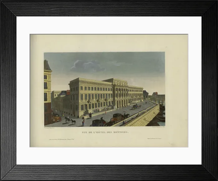 Framed Print : Vue de l'hôtel des Monnoies, 1817-1824. Creator: Courvoisier-Voisin, Henri (1757-1830) Framed Print : Vue de l'hôtel des Monnoies, 1817-1824. Creator: Courvoisier-Voisin, Henri (1757-1830)