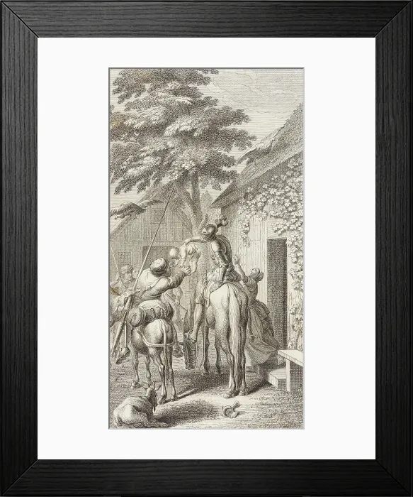 Framed Print : Plate XXIII from Life and Adventures of the Knight Don Quixote de la Mancha, 1780. Creator: Daniel Berger Framed Print : Plate XXIII from Life and Adventures of the Knight Don Quixote de la Mancha, 1780. Creator: Daniel Berger