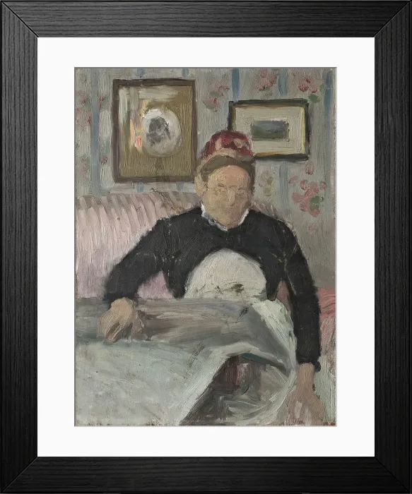 Framed Print : Brita Maria (Mussa) Banck (1830-1906), housekeeper, c.1890. Creator: Eva Fredrika Bonnier Framed Print : Brita Maria (Mussa) Banck (1830-1906), housekeeper, c.1890. Creator: Eva Fredrika Bonnier