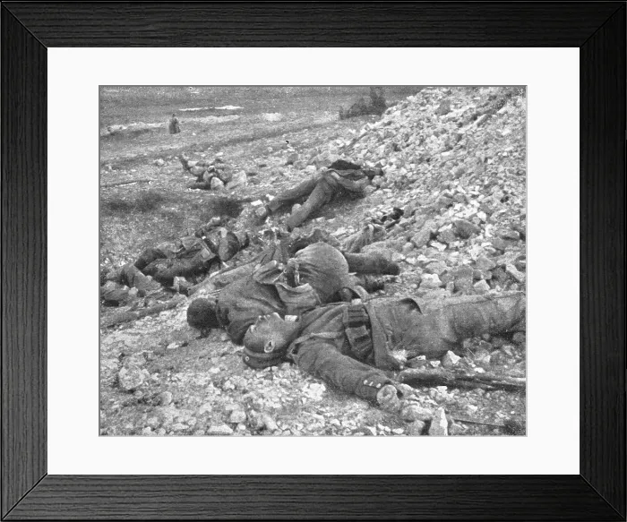 Framed Print : Notre offensive du 15 decembre 1916; Cadavres allemands, 1916. Creator: Unknown Framed Print : Notre offensive du 15 decembre 1916; Cadavres allemands, 1916. Creator: Unknown