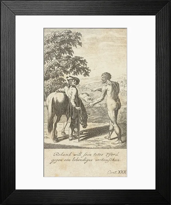 Framed Print : Plate 10 for Ariosto's Orlando Furioso, 1772. Creator: Daniel Berger Framed Print : Plate 10 for Ariosto's Orlando Furioso, 1772. Creator: Daniel Berger