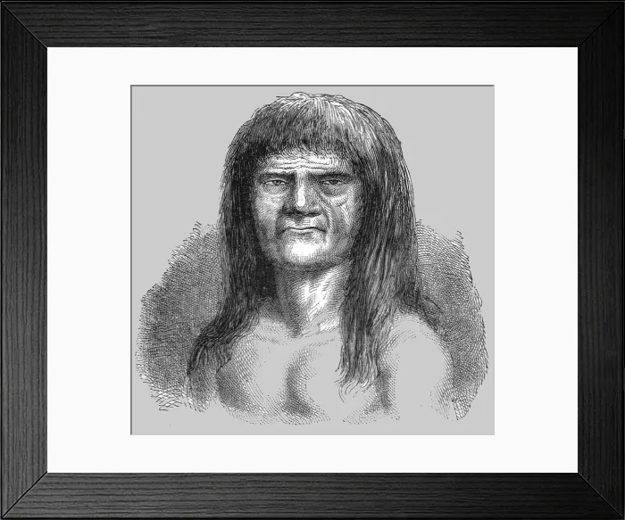 Framed Print : Indian of the Rio Quarto; Frontier Adventures in the Argentine Republic, 1875. Creator: Unknown Framed Print : Indian of the Rio Quarto; Frontier Adventures in the Argentine Republic, 1875. Creator: Unknown