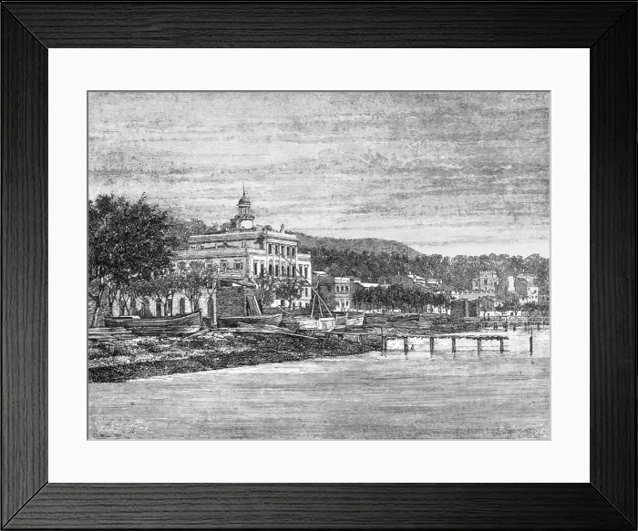 Framed Print : The Maltese Cross Hotel, Spezia; The Gulf of Spezia, 1875. Creator: Unknown. The Maltese Cross Hotel, Spezia; The Gulf of Spezia, 1875. Creator: Unknown Framed Print : The Maltese Cross Hotel, Spezia; The Gulf of Spezia, 1875. Creator: Unknown. The Maltese Cross Hotel, Spezia; The Gulf of Spezia, 1875. Creator: Unknown