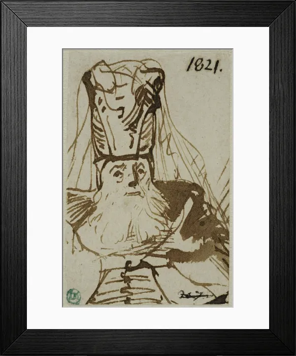 Framed Print : Elderly man with high headdress. Creator: Ferdinand Bol Framed Print : Elderly man with high headdress. Creator: Ferdinand Bol