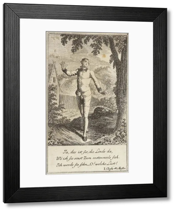 Framed Print : Plate 2 from The Deserter by Sedaine, 1775. Creator: Daniel Berger Framed Print : Plate 2 from The Deserter by Sedaine, 1775. Creator: Daniel Berger
