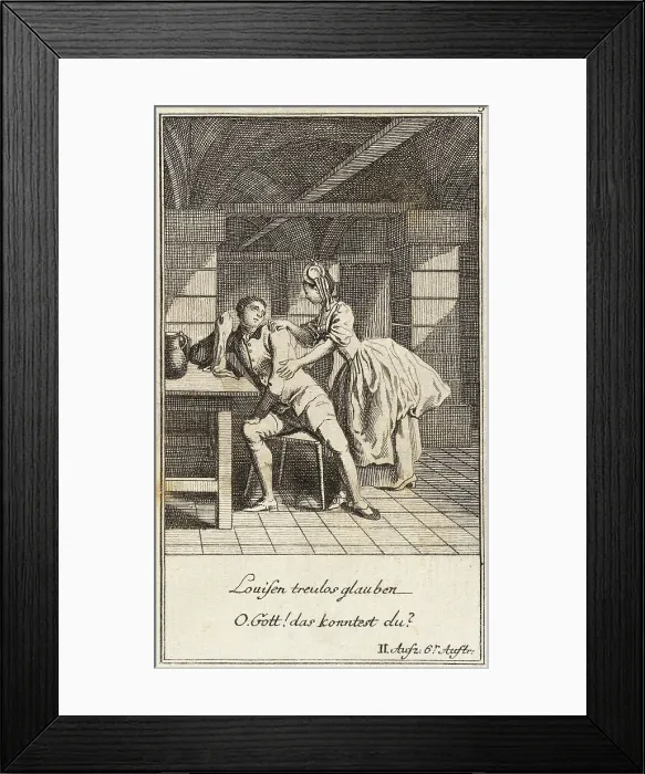 Framed Print : Plate 5 from The Deserter by Sedaine, 1775. Creator: Daniel Berger Framed Print : Plate 5 from The Deserter by Sedaine, 1775. Creator: Daniel Berger