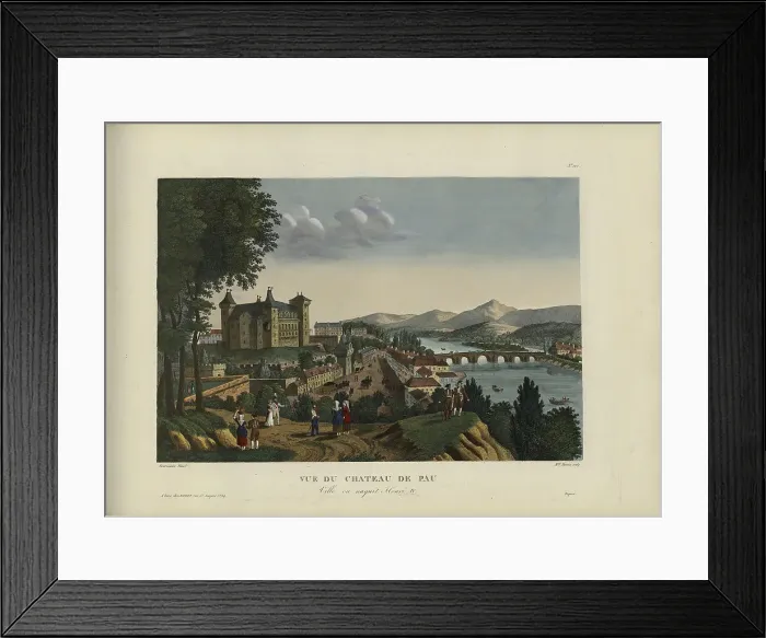Framed Print : Vue du château de Pau, ville où naquit Henri IV (The Pau Castle, birthplace of Henry IV.), 1817-1824 Creator: Courvoisier-Voisin, Henri (1757-1830) Framed Print : Vue du château de Pau, ville où naquit Henri IV (The Pau Castle, birthplace of Henry IV.), 1817-1824 Creator: Courvoisier-Voisin, Henri (1757-1830)