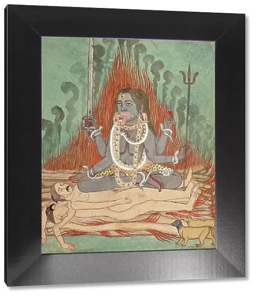 Shiva, Vishnu, and Brahma Adoring Kali (image 5 of 7), c1740. Creator: Unknown