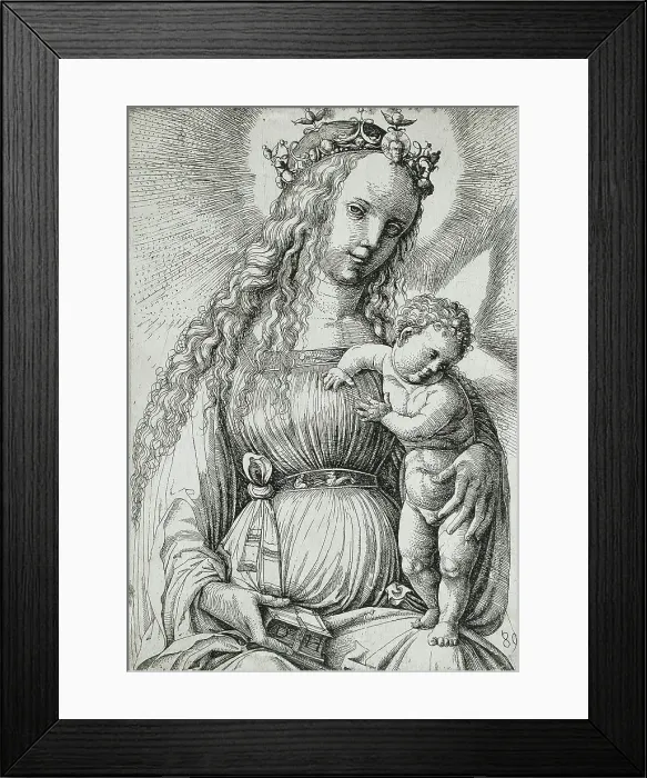Framed Print : Virgin and Child with a Book, c1489. Creator: Daniel Hopfer Framed Print : Virgin and Child with a Book, c1489. Creator: Daniel Hopfer