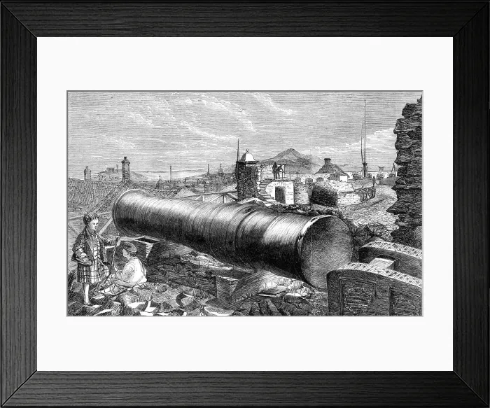Framed Print : Mons Meg, Edinburgh Castle, 1860. Creator: Unknown. Mons Meg, Edinburgh Castle, 1860. Creator: Unknown Framed Print : Mons Meg, Edinburgh Castle, 1860. Creator: Unknown. Mons Meg, Edinburgh Castle, 1860. Creator: Unknown