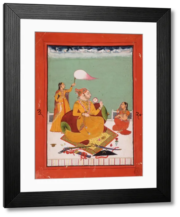 Framed Print : Rao Ajit Singh of Bundi (reigned 1770-1773), between c1770 and c1773. Creator: Unknown Framed Print : Rao Ajit Singh of Bundi (reigned 1770-1773), between c1770 and c1773. Creator: Unknown