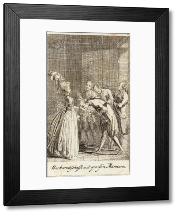 Framed Print : Illustration for Life of a Badly Brought Up Young Lady, 1779. Creator: Daniel Nikolaus Chodowiecki Framed Print : Illustration for Life of a Badly Brought Up Young Lady, 1779. Creator: Daniel Nikolaus Chodowiecki