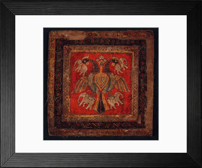 Framed Print : A Mythical Creature Killing Elephants, between c1650 and c1700. Creator: Unknown Framed Print : A Mythical Creature Killing Elephants, between c1650 and c1700. Creator: Unknown