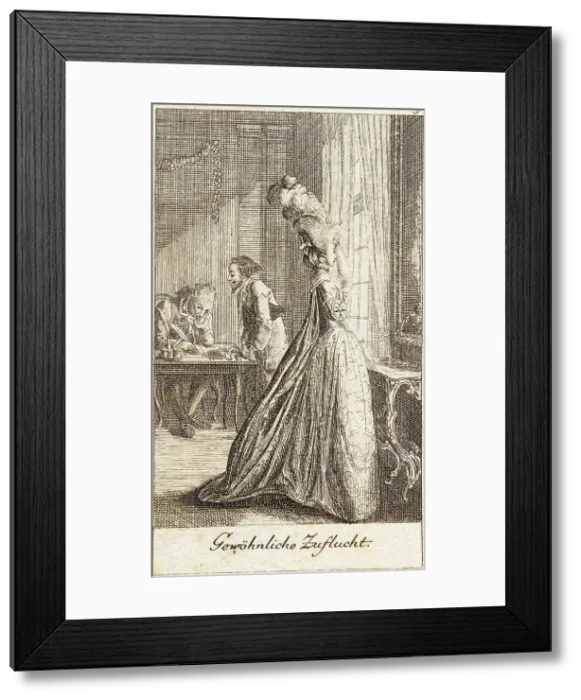Framed Print : Illustration for Life of a Badly Brought Up Young Lady, 1779. Creator: Daniel Nikolaus Chodowiecki Framed Print : Illustration for Life of a Badly Brought Up Young Lady, 1779. Creator: Daniel Nikolaus Chodowiecki