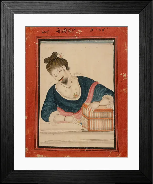 Framed Print : Fortune Teller with a Bird, between 1700 and 1725. Creator: Unknown Framed Print : Fortune Teller with a Bird, between 1700 and 1725. Creator: Unknown
