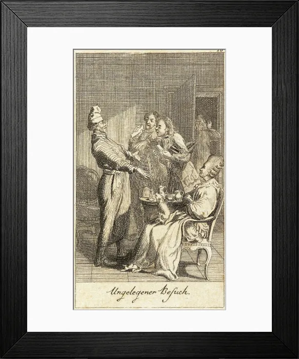 Framed Print : Illustration for Life of a Badly Brought Up Young Lady, 1779. Creator: Daniel Nikolaus Chodowiecki Framed Print : Illustration for Life of a Badly Brought Up Young Lady, 1779. Creator: Daniel Nikolaus Chodowiecki