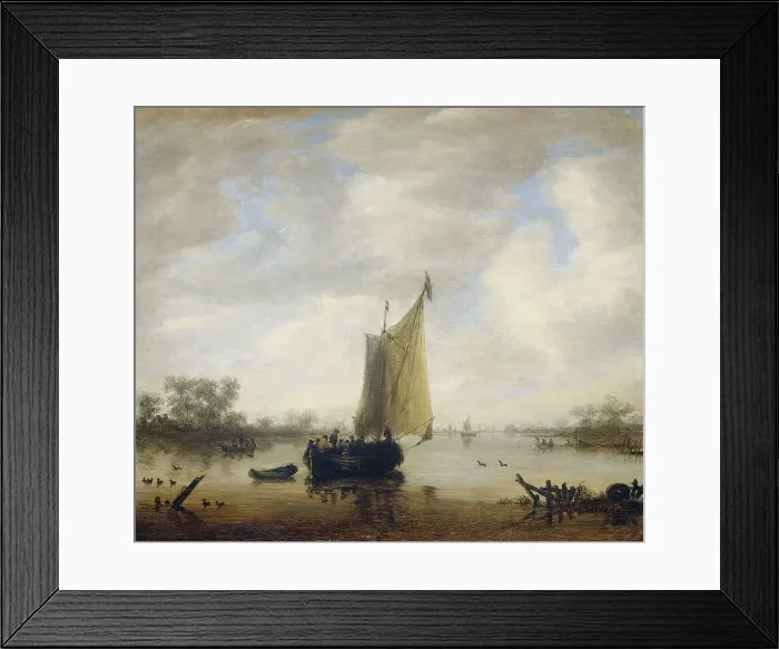 Framed Print : River View, 1650-1675. Creator: Jeronymus van Diest Framed Print : River View, 1650-1675. Creator: Jeronymus van Diest