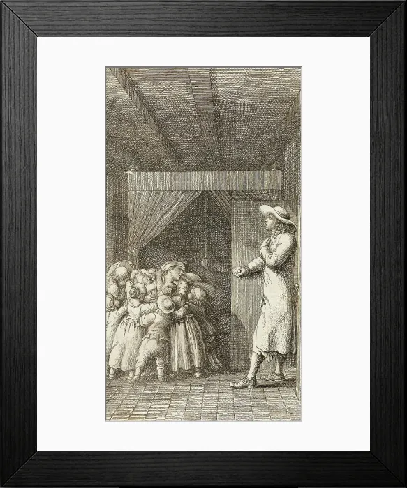Framed Print : Illustration for Henry Pestalozzi's Leonard and Gertrude or the Village Customs, 1782. Creator: Daniel Nikolaus Chodowiecki Framed Print : Illustration for Henry Pestalozzi's Leonard and Gertrude or the Village Customs, 1782. Creator: Daniel Nikolaus Chodowiecki