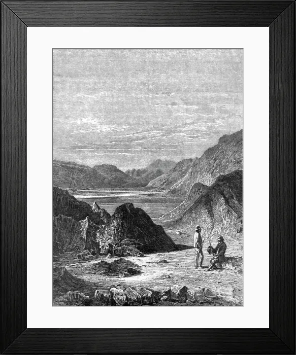 Framed Print : View in the Himalayas; Black Bear Shooting in the Himalayas, 1875. Creator: Unknown Framed Print : View in the Himalayas; Black Bear Shooting in the Himalayas, 1875. Creator: Unknown