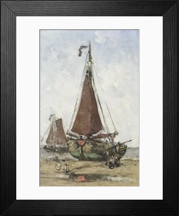 Framed Print : Bluff-bowed Fishing Boat on the Beach, c.1880-c.1906. Creator: Johannes Barnardus Antonius Maria Westerwoudt Framed Print : Bluff-bowed Fishing Boat on the Beach, c.1880-c.1906. Creator: Johannes Barnardus Antonius Maria Westerwoudt