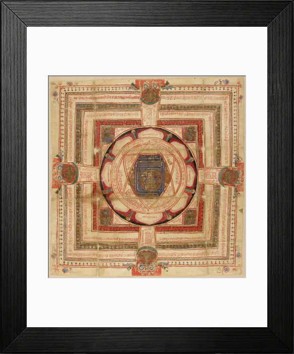 Framed Print : A Yantra of Mahavira, between 1425 and 1450. Creator: Unknown Framed Print : A Yantra of Mahavira, between 1425 and 1450. Creator: Unknown