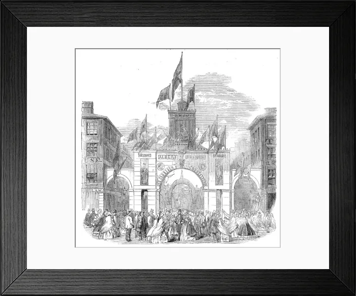 Framed Print : The Prince of Wales in Canada - the Orangemen's Arch at Toronto, 1860. Creator: Unknown Framed Print : The Prince of Wales in Canada - the Orangemen's Arch at Toronto, 1860. Creator: Unknown