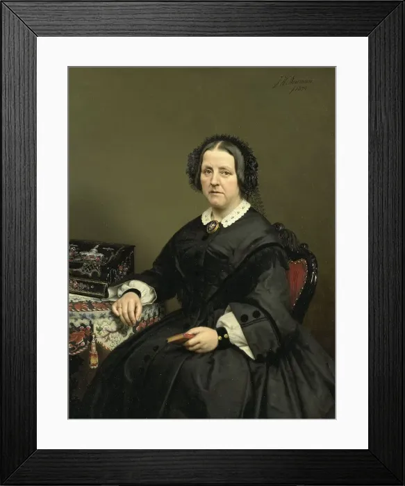Framed Print : Wilhelmina Margaretha van den Bosch (1807-1874), Wife of Gerard Johan Verloren van Themaat, 1874. Creator: Jan Hendrik Neuman Framed Print : Wilhelmina Margaretha van den Bosch (1807-1874), Wife of Gerard Johan Verloren van Themaat, 1874. Creator: Jan Hendrik Neuman